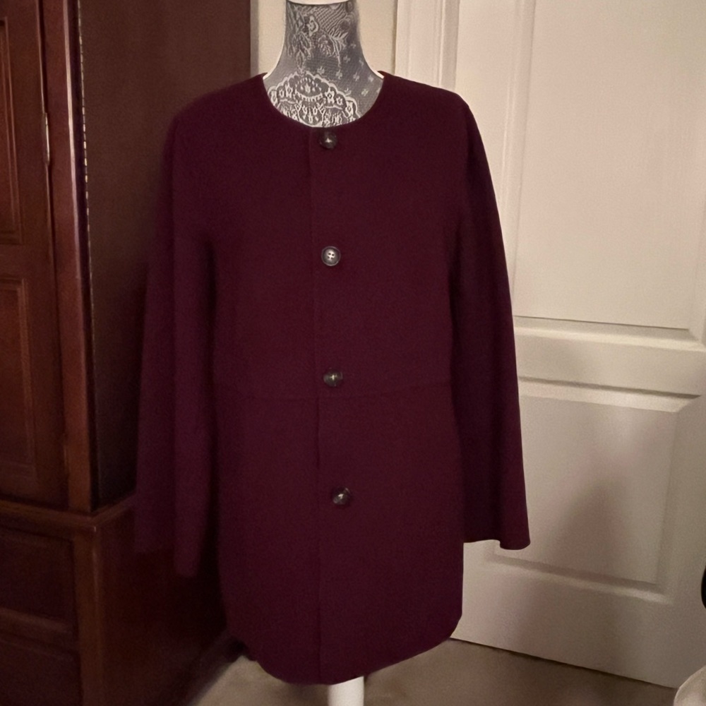 Talbots Reversible Brushed Wool Jacket/Topper - image 2
